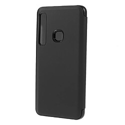 Etui en PU surface de rétroviseur fenêtre vue noir pour votre Samsung Galaxy A9 (2018)/A9 Star Pro/A9s