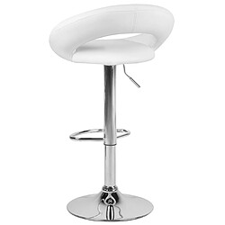 Beliani Tabouret de bar Set de 2 Cuir PU Blanc PEORIA pas cher