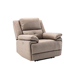 Avis Vente-Unique Fauteuil relax électrique en tissu taupe DOLENE