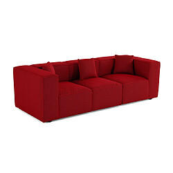 Lisa Design Arty - canapé modulable 3 places - en tissu mailles 3D Arty - canapé modulable 3 places - en tissu mailles 3D - Rouge