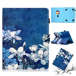 Etui en PU style fleur 2 pour votre Apple iPad 9.7/Lenovo Tab 4 10 Plus etc 