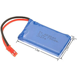 Batterie Lipo Rechargeable 2 Pièces 3.7V 730mAh pour Drone WLtoys V636 V686 | Convient pour quadricoptère, haute capacité | Comprend 2 piles, bleues pas cher