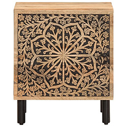 Maison Chic Table de chevet, Table de Nuit, Meuble de Rangement 40x33x46 cm Bois de manguier solide pas cher