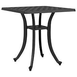 vidaXL Table de jardin noir 53x53x53 cm aluminium coulé