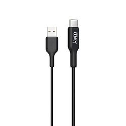 Jaym Câble de Charge et Synchronisation de donnée USB vers Type-C 2,4A 1M Noir 