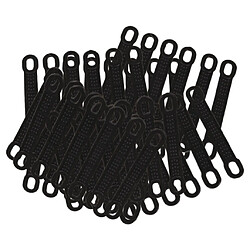 Acheter 30pcs Anti-dérapant Silicone Vêtements Cintre Poignées Vêtements Cintre Bandes Noir L