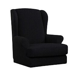 Avis Jacquard Stretch Wing Retour Housse Fauteuil Wingback Canapé Noir