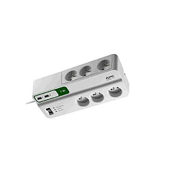 APC Prise parafoudre 6 prises + Protection 2 ports USB PM6U-FR 