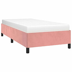 Avis Maison Chic Lit adulte - Lit simple Cadre de lit,Structure du lit Contemporain Rose 100x200 cm Velours -MN14380