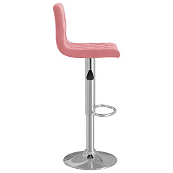 Acheter vidaXL Tabourets de bar lot de 2 rose velours