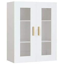 Maison Chic Armoire murale suspendue,Meuble de Rangement pour salon,cuisine Blanc 69,5x34x90 cm -MN51424