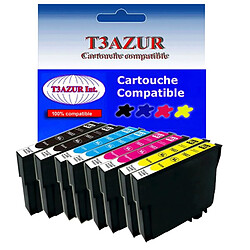 Lot de 8 cartouches d'encre compatibles Epson Expression Home XP-2105 -T3AZUR Lot de 8 cartouches d'encre compatibles pour Epson Expression Home XP-2105 -T3AZUR