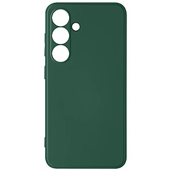 Avizar Coque pour Samsung Galaxy S24 Soft Touch Mat Silicone Flexible Vert Foncé 