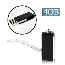 Wewoo Clé USB noir Mini disque flash USB rotatif 4 Go,