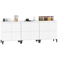 Acheter Maison Chic Ensemble de 3 Buffets,commode,console pour rangement blanc 60x35x70 cm bois d'ingénierie -MN85410