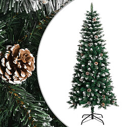 vidaXL Sapin de Noël artificiel avec support Vert 150 cm PVC 