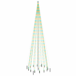 vidaXL Sapin de Noël avec piquet 1134 LED Colorées 800 cm