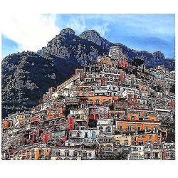 Universal Positano Puzzle de puzzle, 1000 PCS Puzzle de décompression éducative, mur