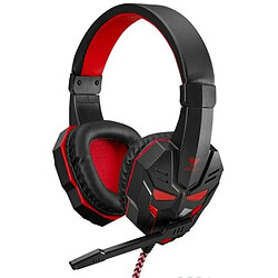 Avis Riffi Aula LB-01 Casque de jeu Power Bass Noise-Off Pilotes 50 mm Câble 2 m 2x audio/micro 3,5 mm Rouge