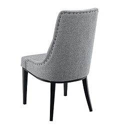 Acheter Helloshop26 Chaise de salle à manger stylée avec motif chesterfield siège design pieds robustes en métal rembourrage textile 100 x 53 x 60 cm gris clair 03_0005000