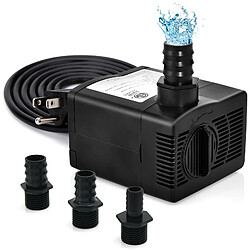 Helloshop26 Mini pompe à eau submersible 900l/h 22w pompe aquarium avec levage élevé de 2,20 m/2,50 m 3 buses différentes et cordon d'alimentation de 1,83 m 20_0005329 