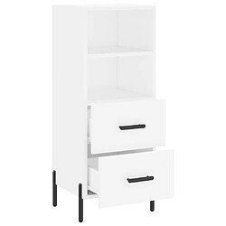 Maison Chic Buffet,Meuble de Rangement,commode pour salon,Cuisine blanc 34,5x34x90 cm bois d'ingénierie -MN57627 pas cher