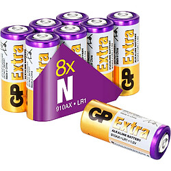 Piles LR1 - Lot de 8 Piles | GP Extra | Batteries LR1 N AM5 - E90 Alcalines 1.5V - Longue durée et Haute Performance 