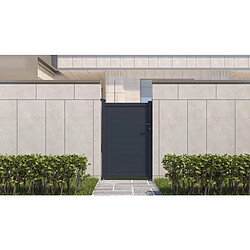 Habitat Et Jardin Portillon aluminium Marc - 101.2 x 155.9 cm - Gris