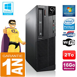 PC Lenovo M92p SFF Intel G630 Ram 16Go Disque 2 To Graveur DVD Wifi W7 - Occasion