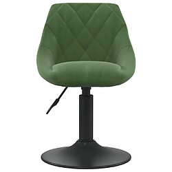 vidaXL Chaise de salle à manger Vert foncé Velours