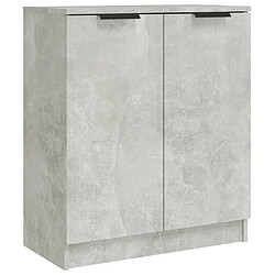 Maison Chic Buffet,Meuble de Rangement,commode pour salon,Cuisine Gris béton 60x30x70 cm Bois d'ingénierie -MN12588