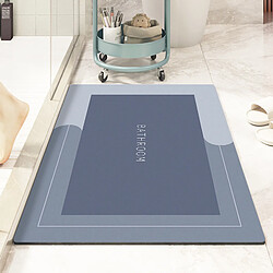 LUUCOZK Tapis de bain antidérapants, absorbants, à séchage rapide, décoration de salle de bain, gris clair, rectangulaire-45 x70CM 