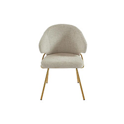 Avis Lot de 2 chaises en tissu et métal doré - Beige - LUXIVA de Pascal Morabito