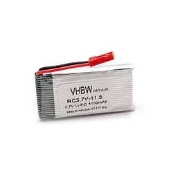 vhbw Batterie Li-Ion 1150mAh (3.7V) pour hélicoptère modèle RC JST SYP