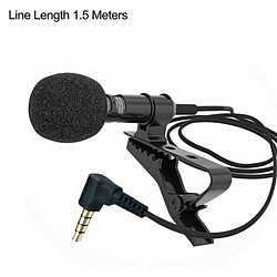 Avis 3.5Mm Lavalier Microphone Vocal Stand Clip Cravate Audio Vidéo Revers Microphone 3 Mètres Coude