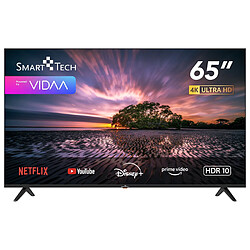 Smart Tech TV LED 4K UHD 65' (164 cm) Smart TV VIDAA - Molotov, Netflix, Prime Video, Canal+, Disney+... - 3xHDMI - 2xUSB - PVR - Mode Hotel