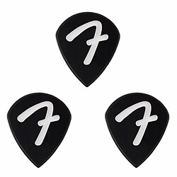 F Grip 551 Picks, Black, Lot de 3 Fender 