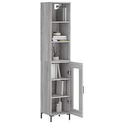 Avis Maison Chic Buffet,Meuble de Rangement,commode pour salon,Cuisine Sonoma gris 34,5x34x180 cm Bois d'ingénierie -MN36476