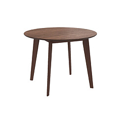 Rendez Vous Deco Table ronde Réno 4 personnes en bois foncé D100 cm