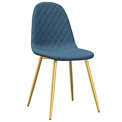 Avis Maison Chic Lot de 2 Chaises à manger,Chaise pour cuisine,Solide Structure Bleu Velours -MN74333