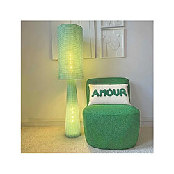 OPJET Fauteuil tissu Fauteuil Eve bouclette vert pas cher