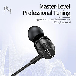 Avis GUPBOO Awei TC-5 Écouteurs Filaires In Ear Phone Type-c Plug Stéréo Deep Bass avec Bouton de Contrôle du Micro 1.2m