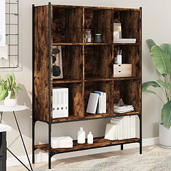 Maison Chic Bibliothèque - Armoire de livres chêne fumé 102x30x141,5 cm bois d'ingénierie -GKD85426