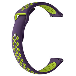 Wewoo Bande de montre bracelet double couleur pour Galaxy 42mm (violet + vert)