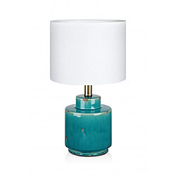 Markslojd Lampe de table COUS bleue 1 ampoule Diamètre en Cm : 24 Profondeur en Cm : 24 Hauteur en Cm : 41,5 Poids en Kilos : 2,8 Matériau : Céramique Matériau de l'abat jour : Textile Coloris : BLUE Colo