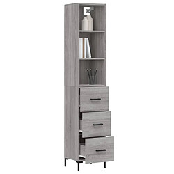 Avis Maison Chic Buffet,Meuble de Rangement,commode pour salon,Cuisine Sonoma gris 34,5x34x180 cm Bois d'ingénierie -MN85056