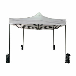 Mobili Rebecca Gazebo Chapiteau Pliant Blanc 4 Poid Métal Polyester Jardin 3x3 