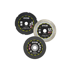 Kit 3 disques pour meuleuse RYOBI - 76 mm - RAKCOT03