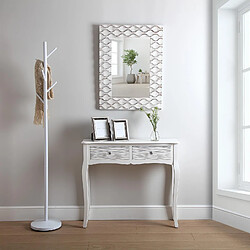 Versa Meuble d'entrée étroit, Table console Avery 90x25x80cm,Bois, Blanc