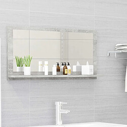 Maison Chic Miroir moderne de salle de bain,Décoration Miroir mural Bain Gris béton 80x10,5x37 cm Aggloméré -MN60369